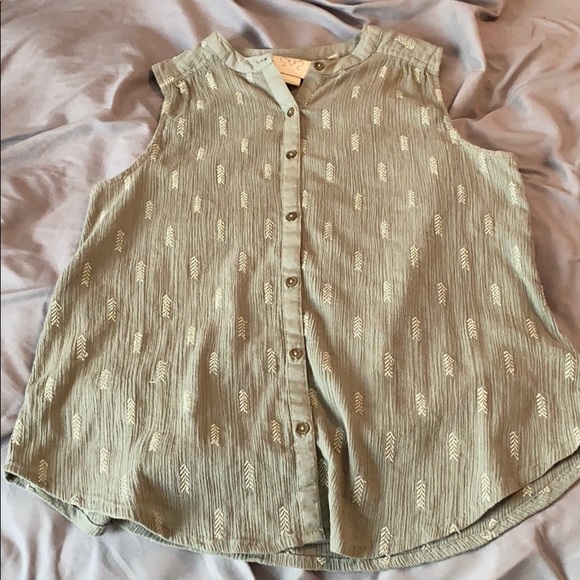 Vanessa Virginia Olive Tank Top (Anthropologie) - Picture 3 of 5